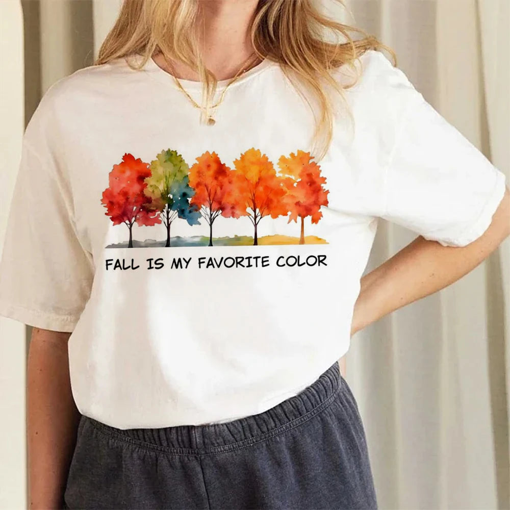 Fall Is My Favorite Color Autumn Vibes Comfy Printed T-Shirt