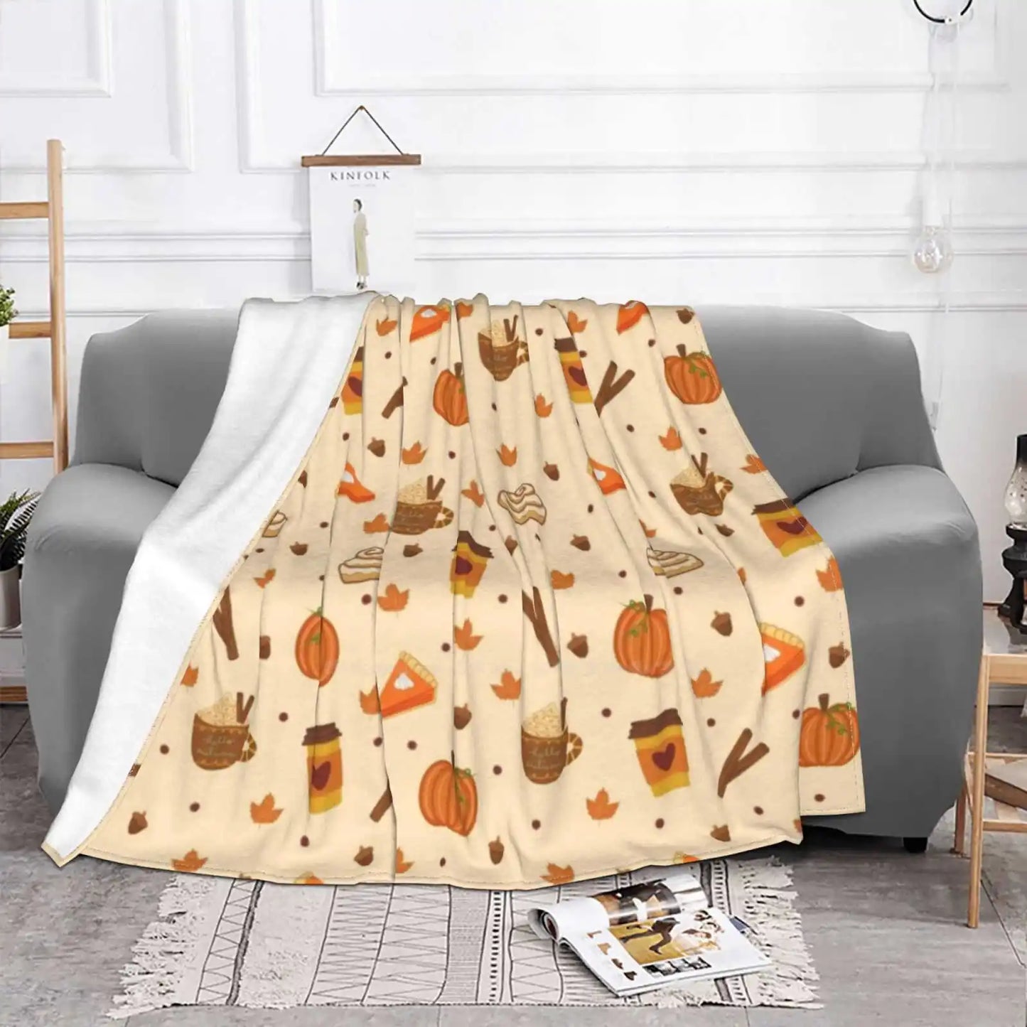 Pumpkin Spice Latte Blanket