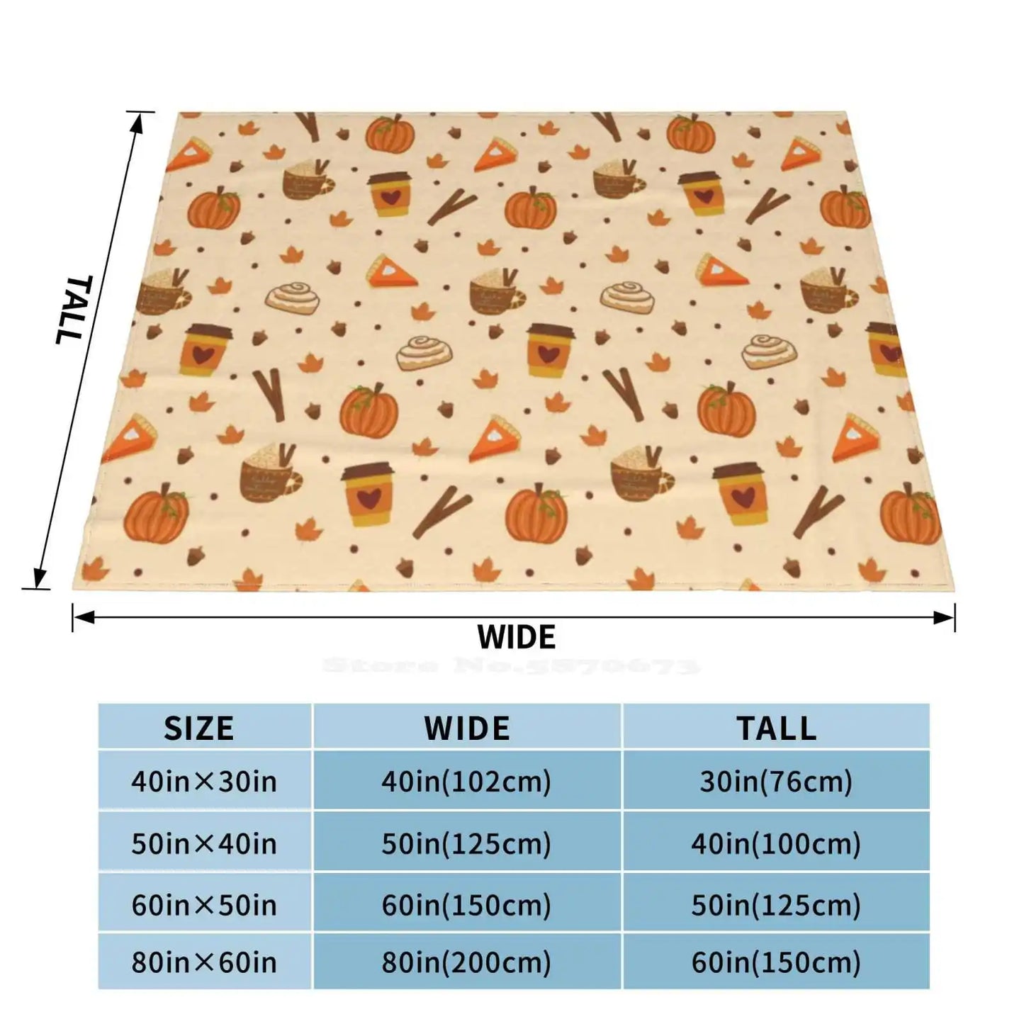 Pumpkin Spice Latte Blanket