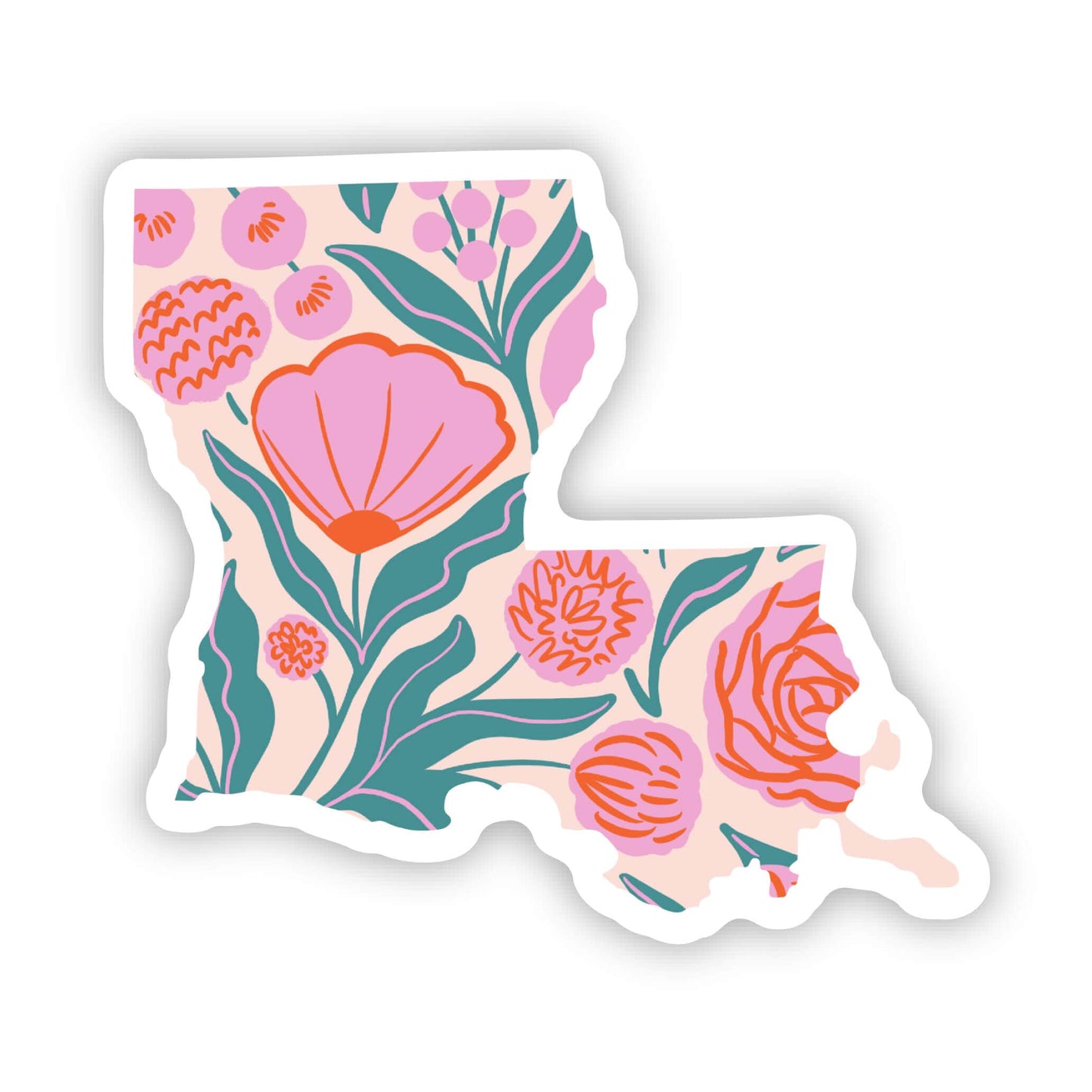 Louisiana Sticker - Elegant Floral